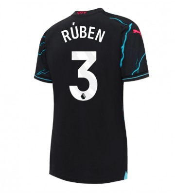Manchester City Ruben Dias #3 Tredjetröja Dam 2023-24 Kortärmad